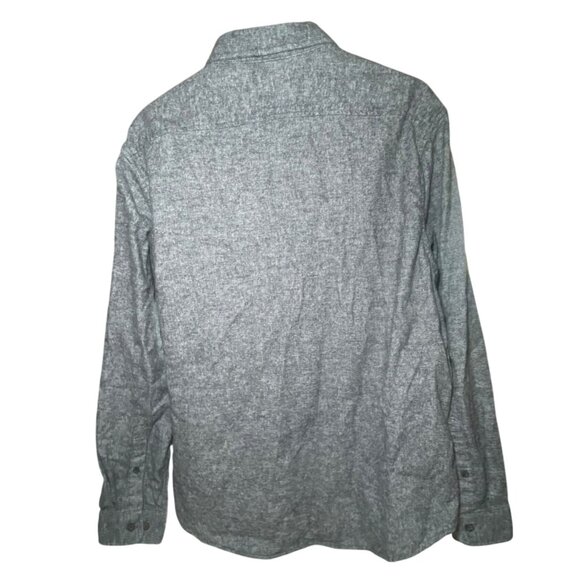 Goodfellow & Co Gray Button-Up Flannel Shirt Long Sleeve Warm Comfort Casual - Picture 3 of 7